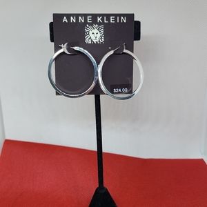 Ann Klein Silver Hoop Earring -New